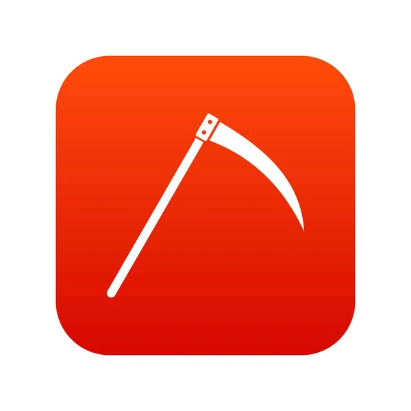 Skythe ikon digital merah - Stok Vektor