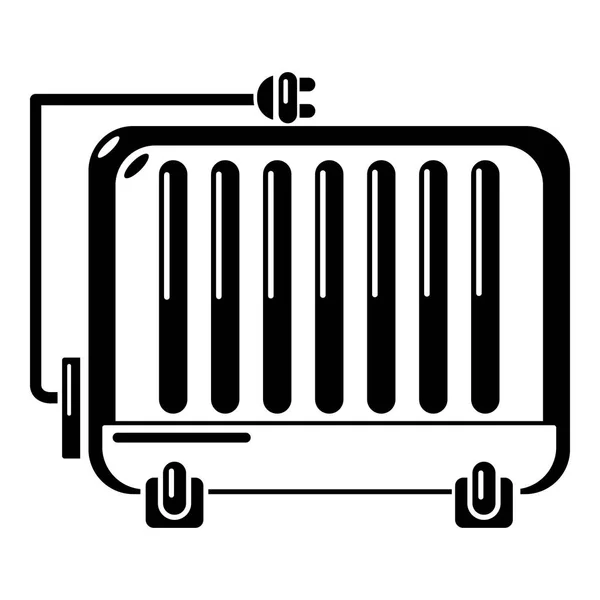 Elektrische batterijpictogram, eenvoudige stijl. — Stockvector