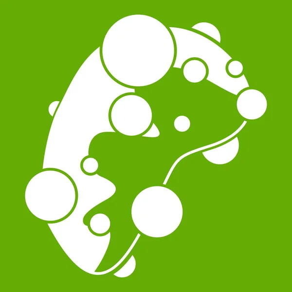 Icône de virus cellulaire vert — Image vectorielle