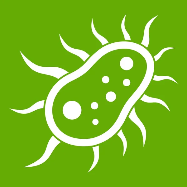 Bacterias ciempiés icono verde — Vector de stock