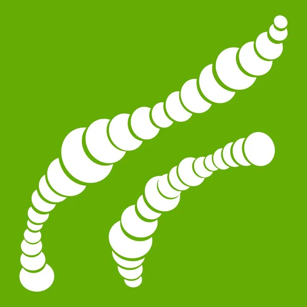 Spirale Bakterien Symbol grün — Stockvektor
