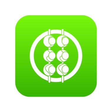 Asya şaşlık simgesi dijital yeşil