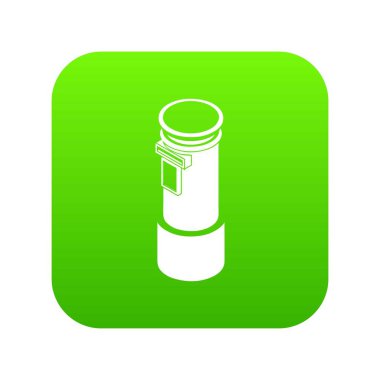 Posta ayağı yeşil simge vektör