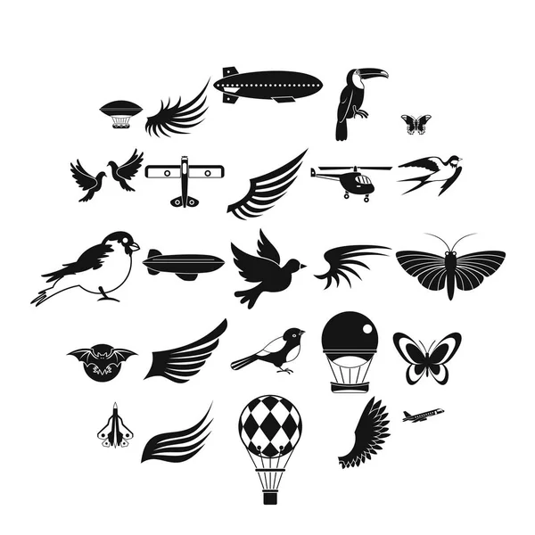 Conjunto de iconos de hoja, estilo simple — Archivo Imágenes Vectoriales