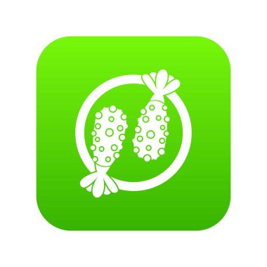 Asya gıda simge dijital yeşil