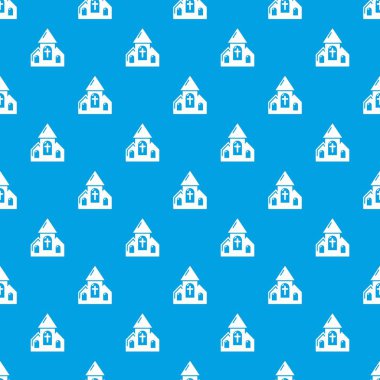 Düğün kilise desen vektör kesintisiz mavi