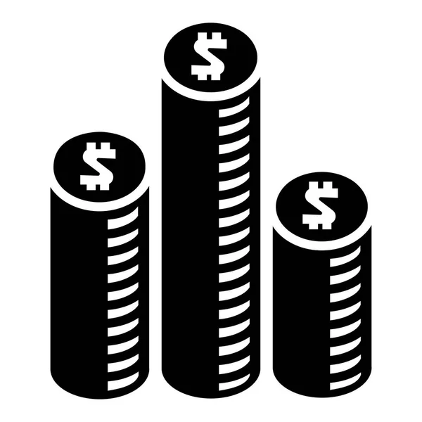 Ícone de pilha de moeda, estilo simples — Vetor de Stock