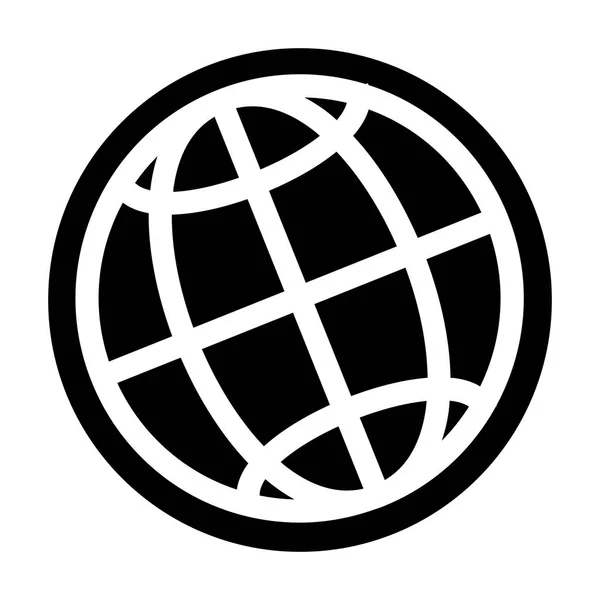 Icona del globo, stile semplice — Vettoriale Stock