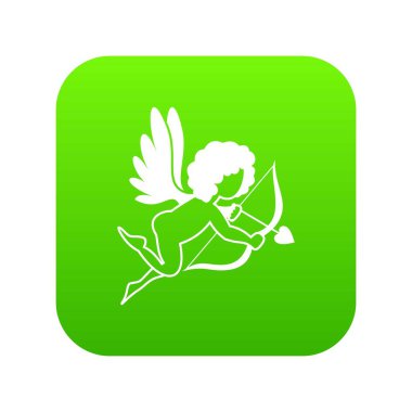 Aşk aşk tanrısı simgesi dijital yeşil