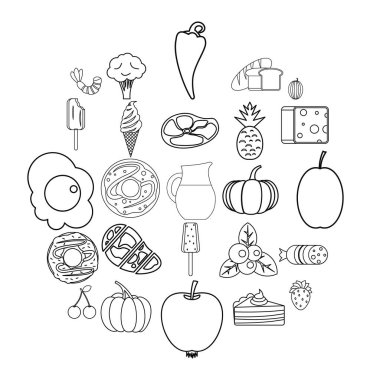 Besleme Icons set, anahat stili