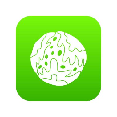 Küçük gezegen simgesi dijital yeşil