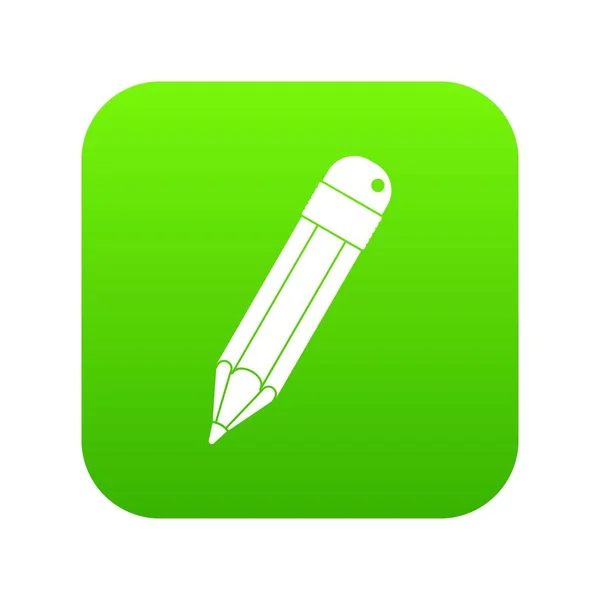 Icône crayon numérique vert — Image vectorielle