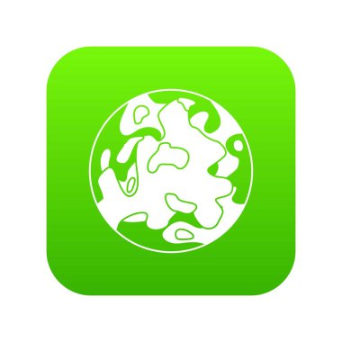 Küçük gezegen simgesi dijital yeşil