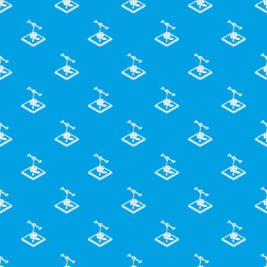 Çiçek d baskı desen vektör kesintisiz mavi