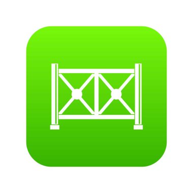 Metal çit simgesi dijital yeşil