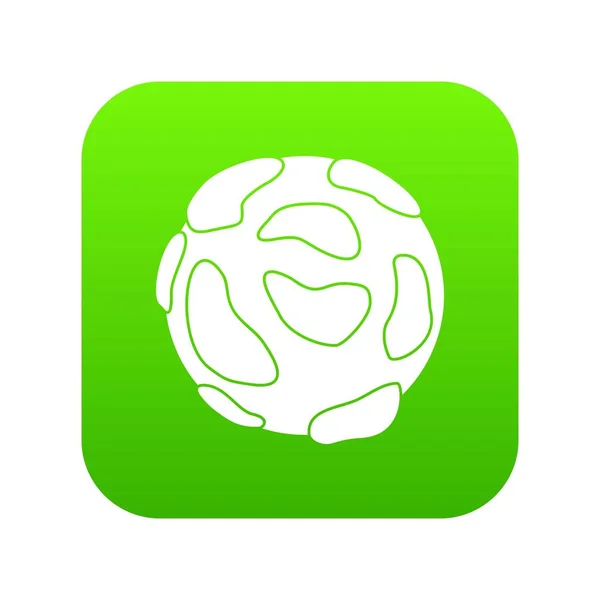 Hermoso icono del planeta verde digital — Vector de stock