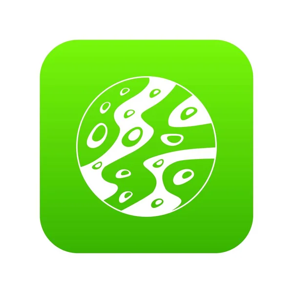 Maan pictogram digitale groen — Stockvector