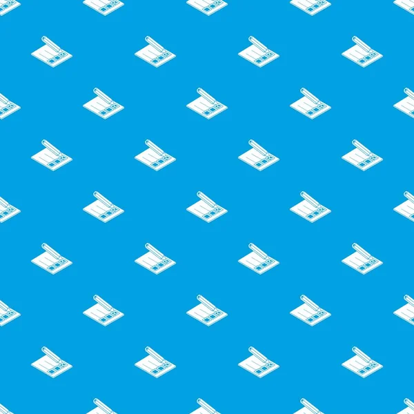 Modèle de papier d'élection vecteur sans couture bleu — Image vectorielle
