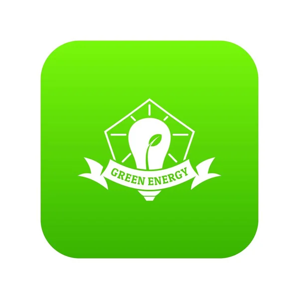 Žárovka eco energie zelená ikona Vektor — Stockový vektor