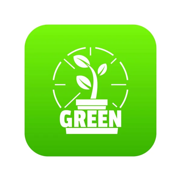 Sprossen Symbol grünen Vektor — Stockvektor
