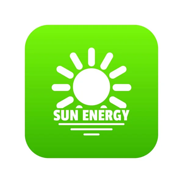Sluneční energie zelená ikona Vektor — Stockový vektor