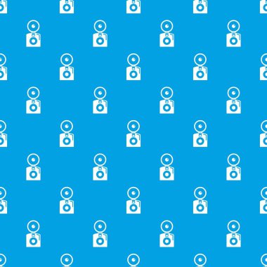 Oldschool kamera desen vektör kesintisiz mavi