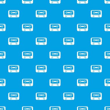 Cassete teyp desen vektör kesintisiz mavi