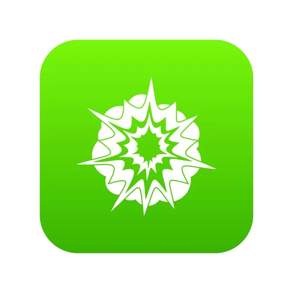 Eld explosion ikonen digital green — Stock vektor