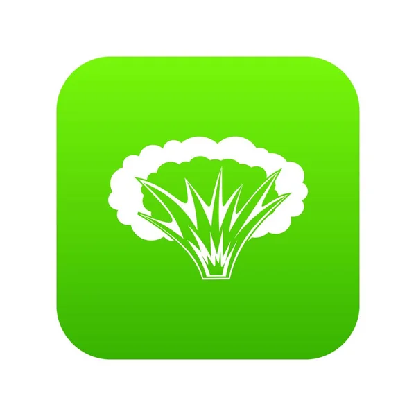 Icône explosion atomique vert numérique — Image vectorielle