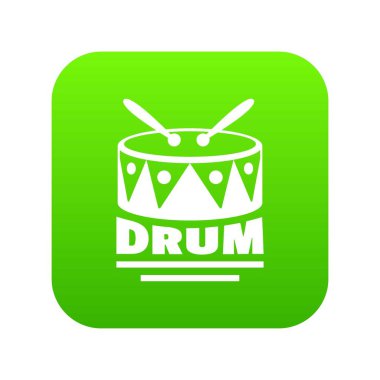 Davul yeşil simge vektör