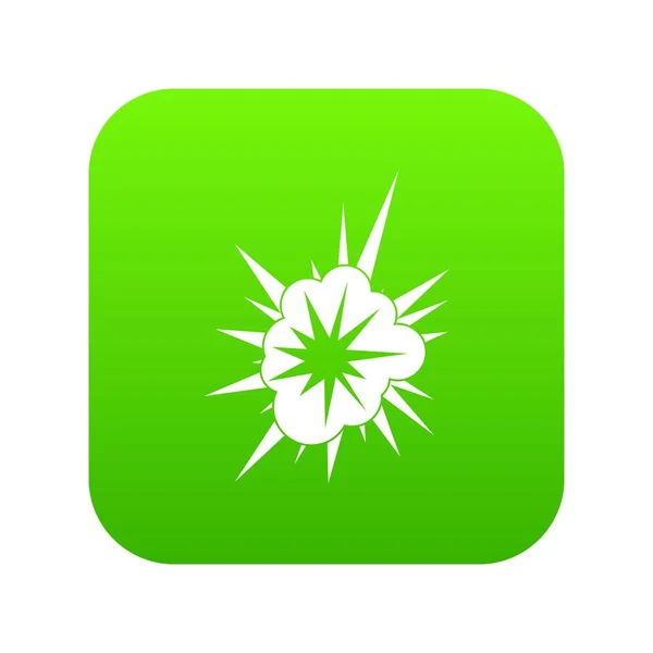Nucleate explosion icon digital green — Stock Vector