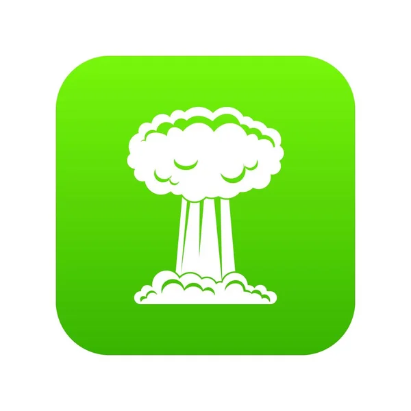 Paddestoel wolk pictogram digitale groen — Stockvector