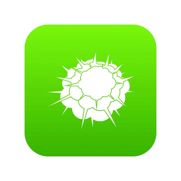 Atomaire explosie pictogram digitale groen — Stockvector