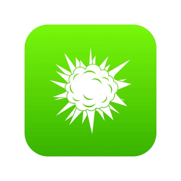 Terrible explosion icon digital green — Stock Vector