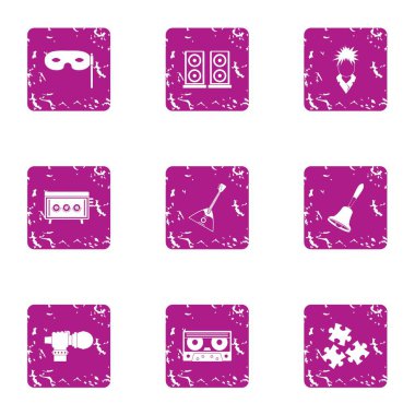 Rock olmanın mutlulukta simgeler kümesi, grunge tarzı