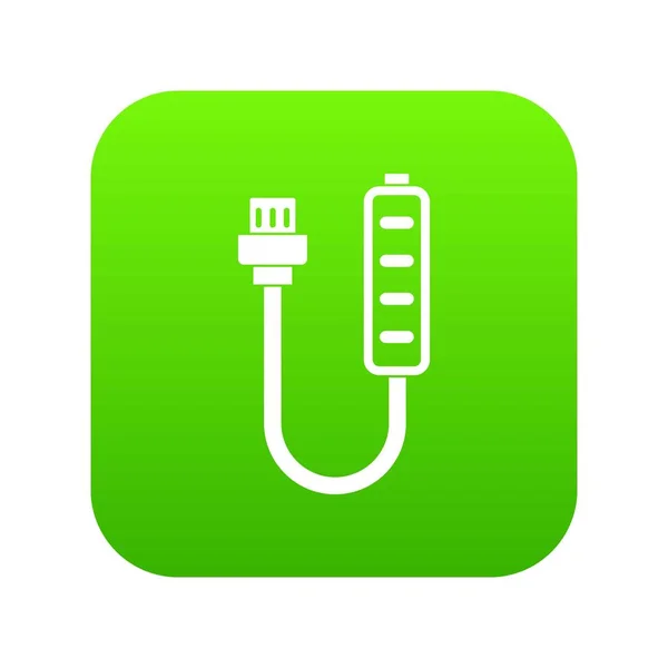 Ícone carregador verde digital — Vetor de Stock