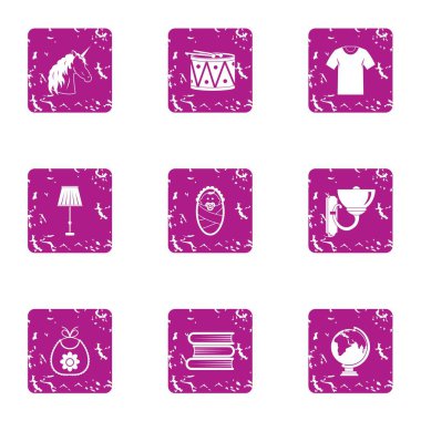 Okul üniforma simgeler kümesi, grunge tarzı