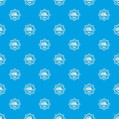 Okul otobüsü desen vektör kesintisiz mavi