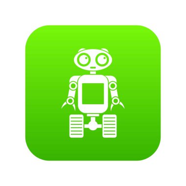 Robot tekerlekleri simgesi dijital yeşil