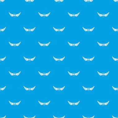 Kalkan kanat desen vektör kesintisiz mavi