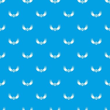 Binici kanat desen vektör kesintisiz mavi