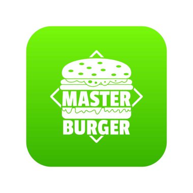 Master burger yeşil simge vektör
