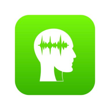 Ses dalgası simgesi dijital yeşil