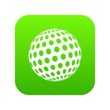 Golf topu yeşil simge vektör