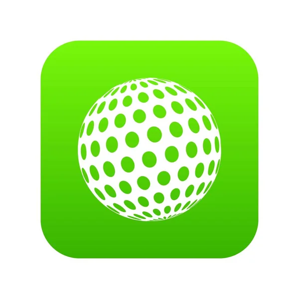 Golf bal pictogram groen vector — Stockvector