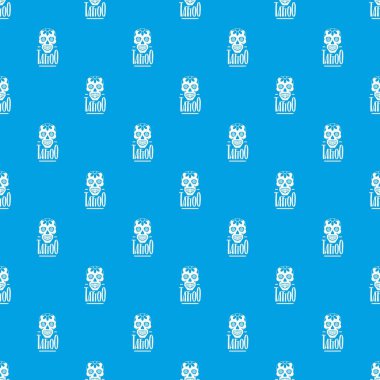 Dövme kafatası desen vektör kesintisiz mavi