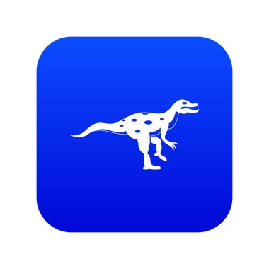 Ornithopod dinozor simgesi dijital mavi