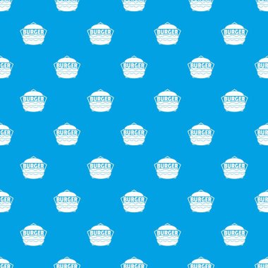 Taze hamburger desen vektör kesintisiz mavi