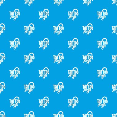 Dövme tarzı desen vektör kesintisiz mavi