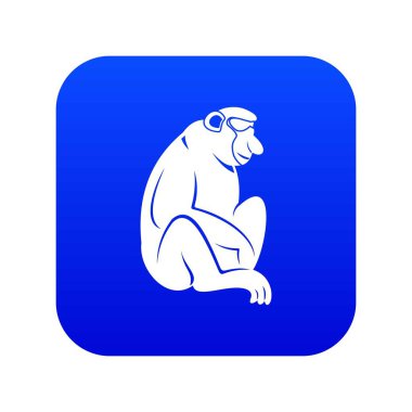 Orangutan simgesi dijital mavi